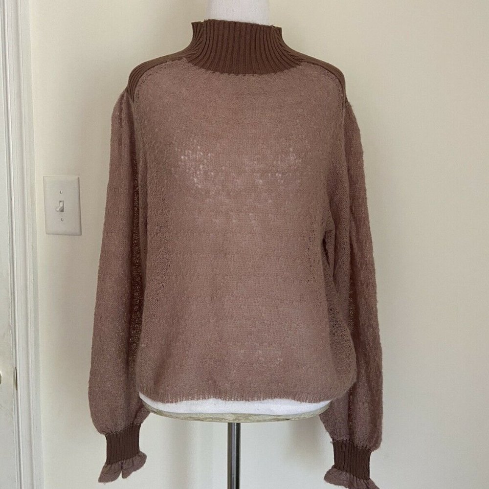 Gimmick BKE Mockneck Knit Sweater Mauve XSmall